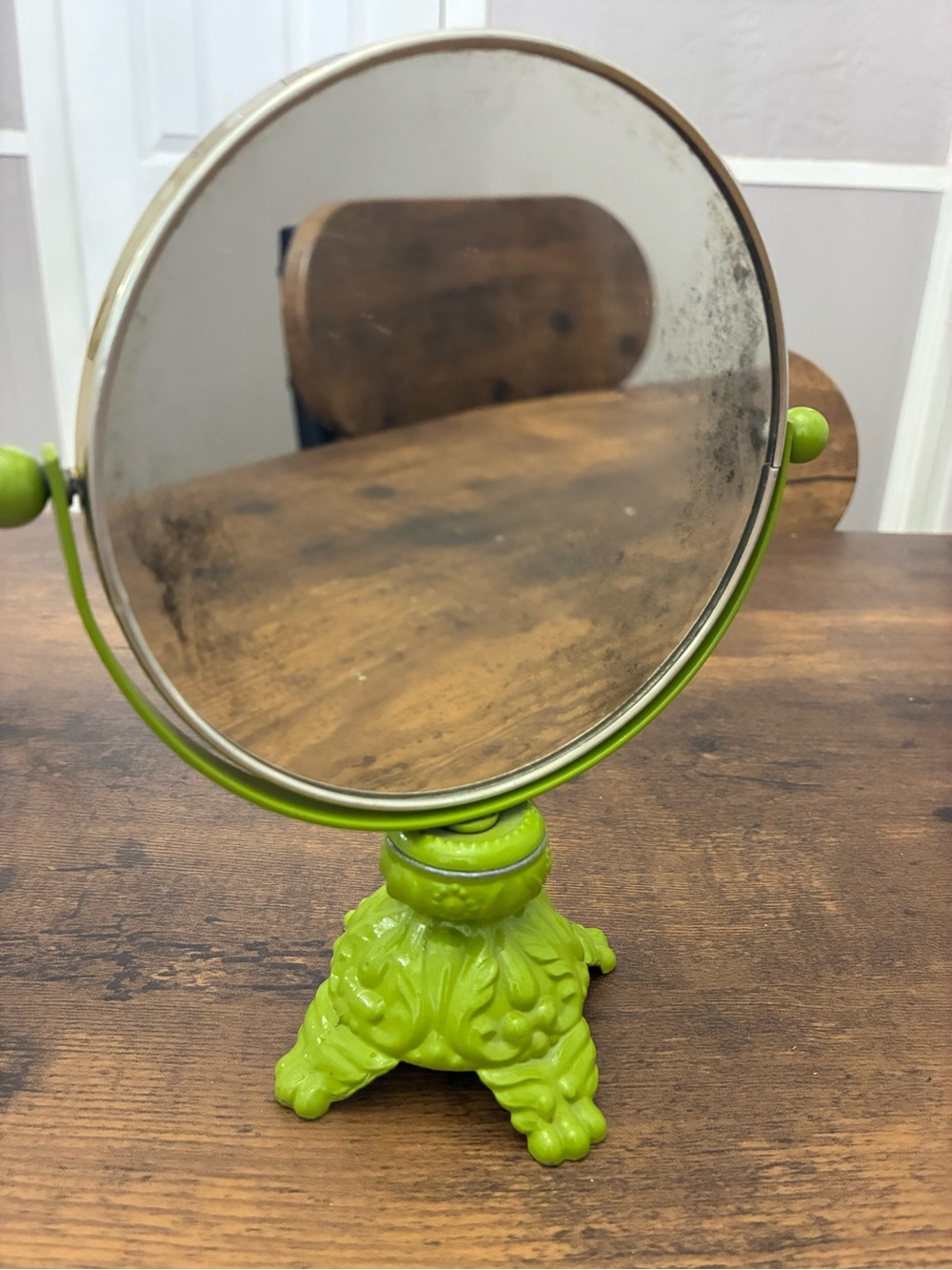 Vintage Tabletop Double Sided Pedestal Vanity Mirror - Picture 5 of 12